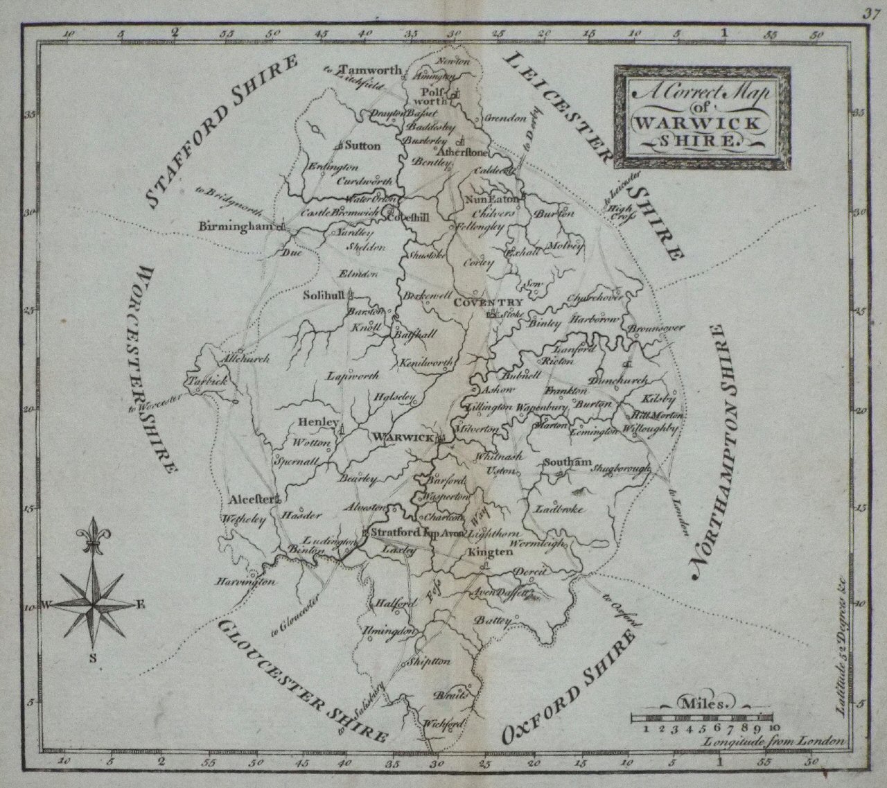 Map of Warwickshire - Osborne